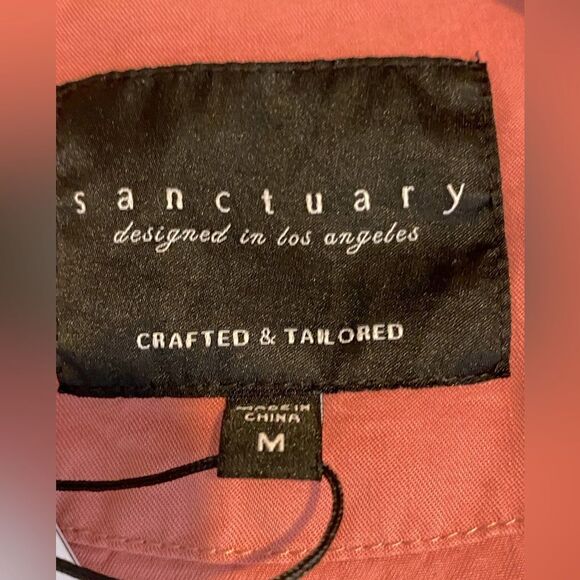 Anthropologie Sanctuary women’s utility jacket lightweight dusty pink NWT size M - Picture 7 of 12